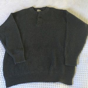 LLBean 3button Fisherman's Sweater